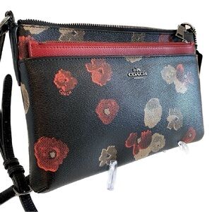 Coach Floral Crossbody Bag with Detachable Side Pouch